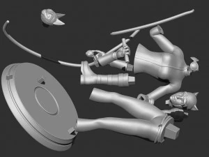 stylized catwoman 3D Print Model