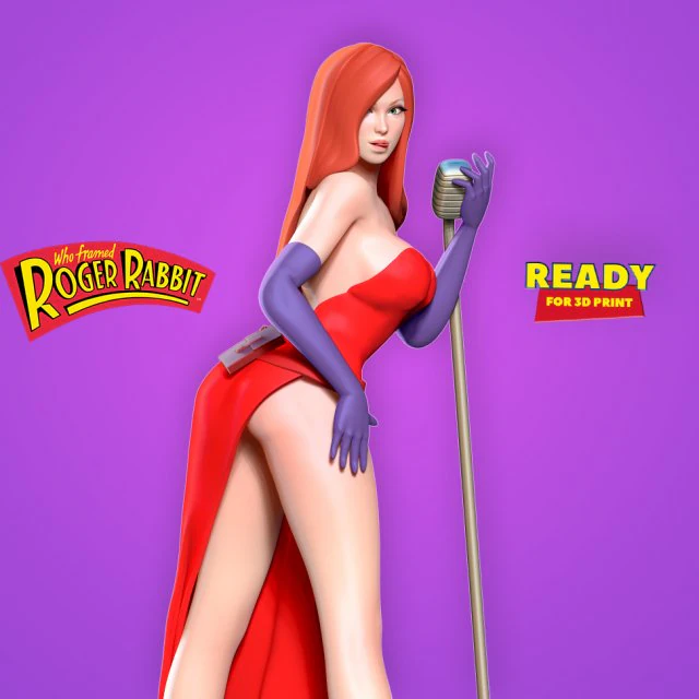 jessica rabbit 3D Print Model .c4d .max .obj .3ds .fbx .stl .blend 