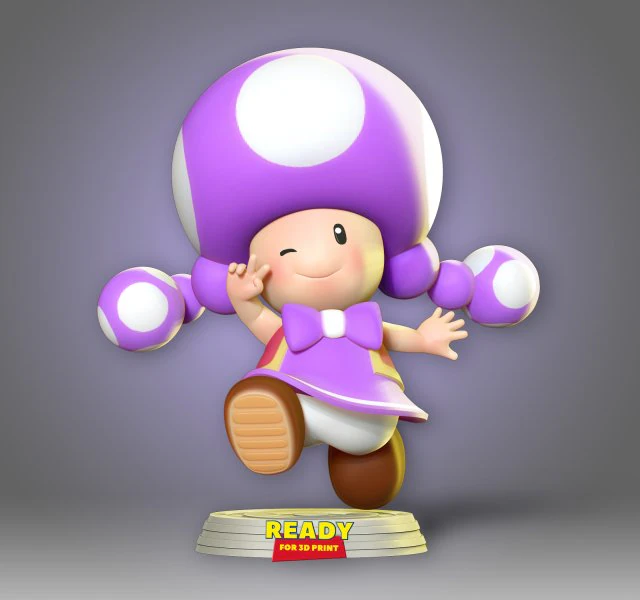 toadette - super mario fanart 3D Print Model .c4d .max .obj .3ds .fbx .stl .blend