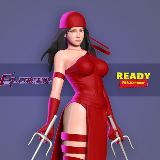 elektra Model Cetak 3D .c4d .max .obj .3ds .fbx .stl .blend 