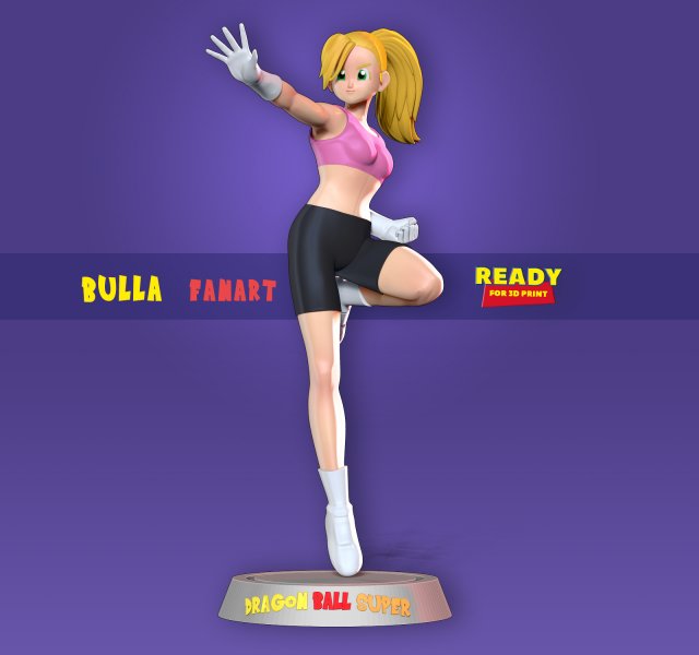 bulla - dragon ball super fanart 3D Принт Модель .c4d .max .obj .3ds .fbx .stl .blend 