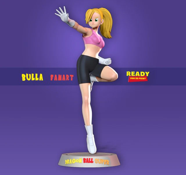 bulla - dragon ball super fanart 3D Print Model .c4d .max .obj .3ds .fbx .stl .blend 