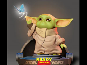 baby yoda - star wars fanart 3D Print Model