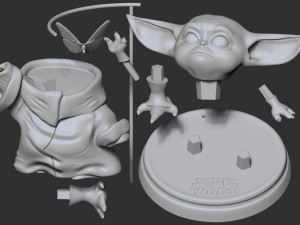 baby yoda - star wars fanart 3D 打印模型