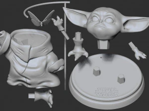 baby yoda - star wars fanart 3D Print Model
