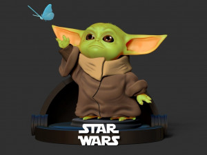baby yoda - star wars fanart 3D 打印模型