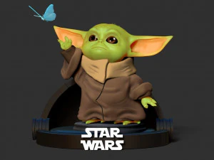 baby yoda - star wars fanart 3D Print Model