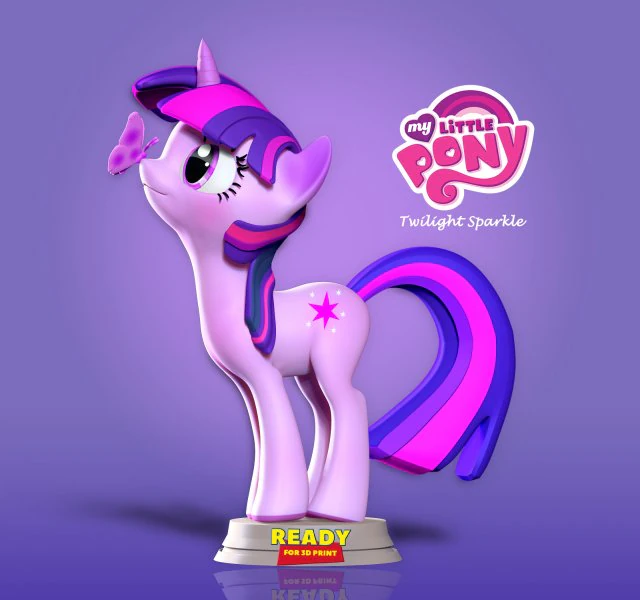 twilight sparkle - little pony 3D Print Model .c4d .max .obj .3ds .fbx .stl .blend 