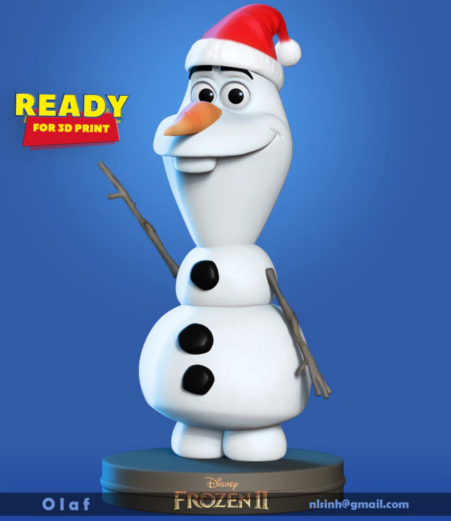 olaf - frozen 2 fanart 3D Print Model .c4d .max .obj .3ds .fbx .stl .blend 