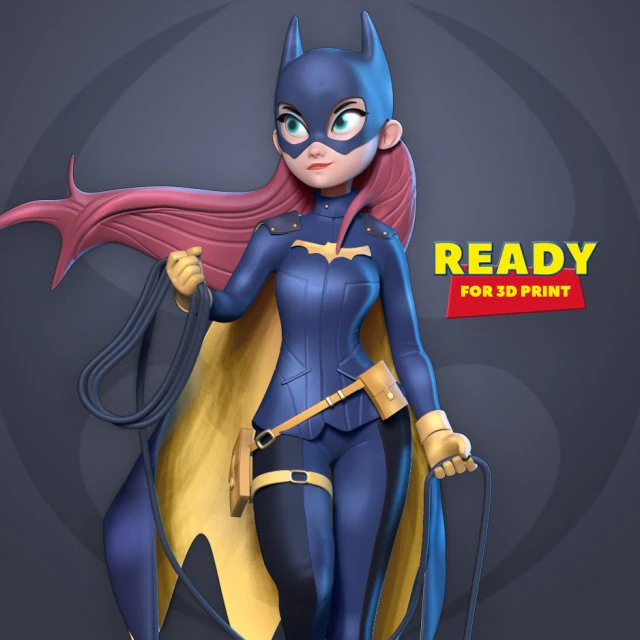 batgirl fanart 3D Print Model .c4d .max .obj .3ds .fbx .stl .blend