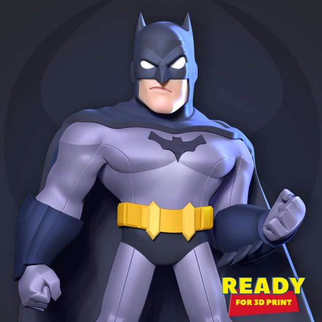 batman chibi 3D 打印模型 .c4d .max .obj .3ds .fbx .stl .blend 