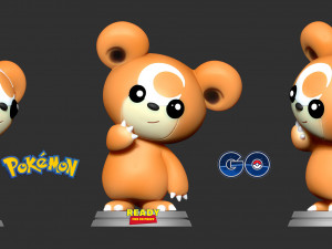 teddiursa pokemon fanart 3Dプリントモデル