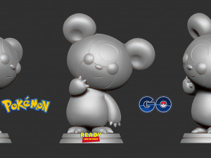teddiursa pokemon fanart 3Dプリントモデル