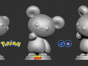 teddiursa pokemon fanart 3D Print Model