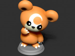 teddiursa pokemon fanart 3Dプリントモデル