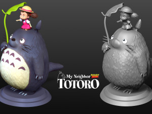 my neighbor totoro fanart 3D 프린트 모델