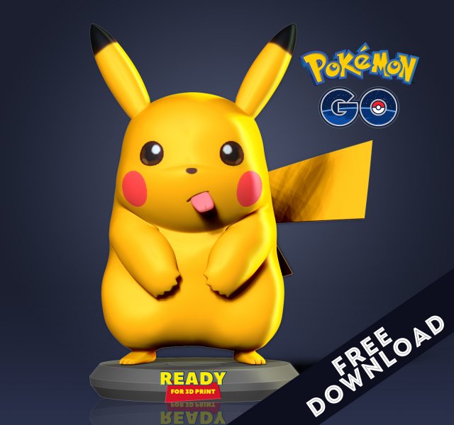 pikachu fanart Modelo de impresión 3D .c4d .max .obj .3ds .fbx .stl .blend 