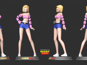 android 18 - dragon ball fanart Modelo de Impressão 3D