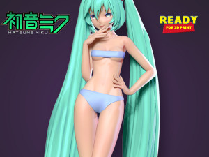 Miku fanart 3D 打印模型