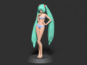 Miku fanart Modello di stampa 3D