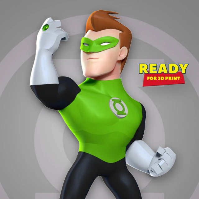 green lantern fanart 3D Print Model .c4d .max .obj .3ds .fbx .stl .blend