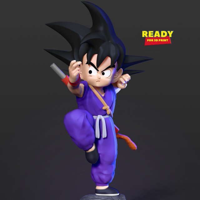 teen goku 3D Baskı Modeli .c4d .max .obj .3ds .fbx .stl .blend 
