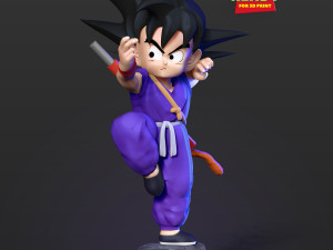 teen goku 3D Baskı Modeli