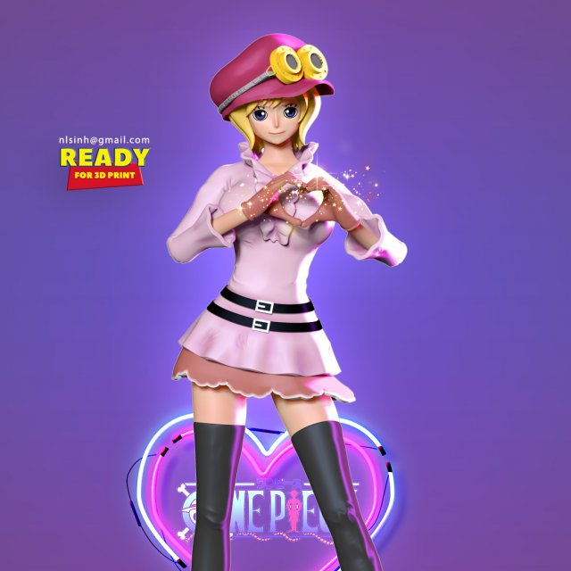 koala - one piece fanart 3D Принт Модель .c4d .max .obj .3ds .fbx .stl .blend 