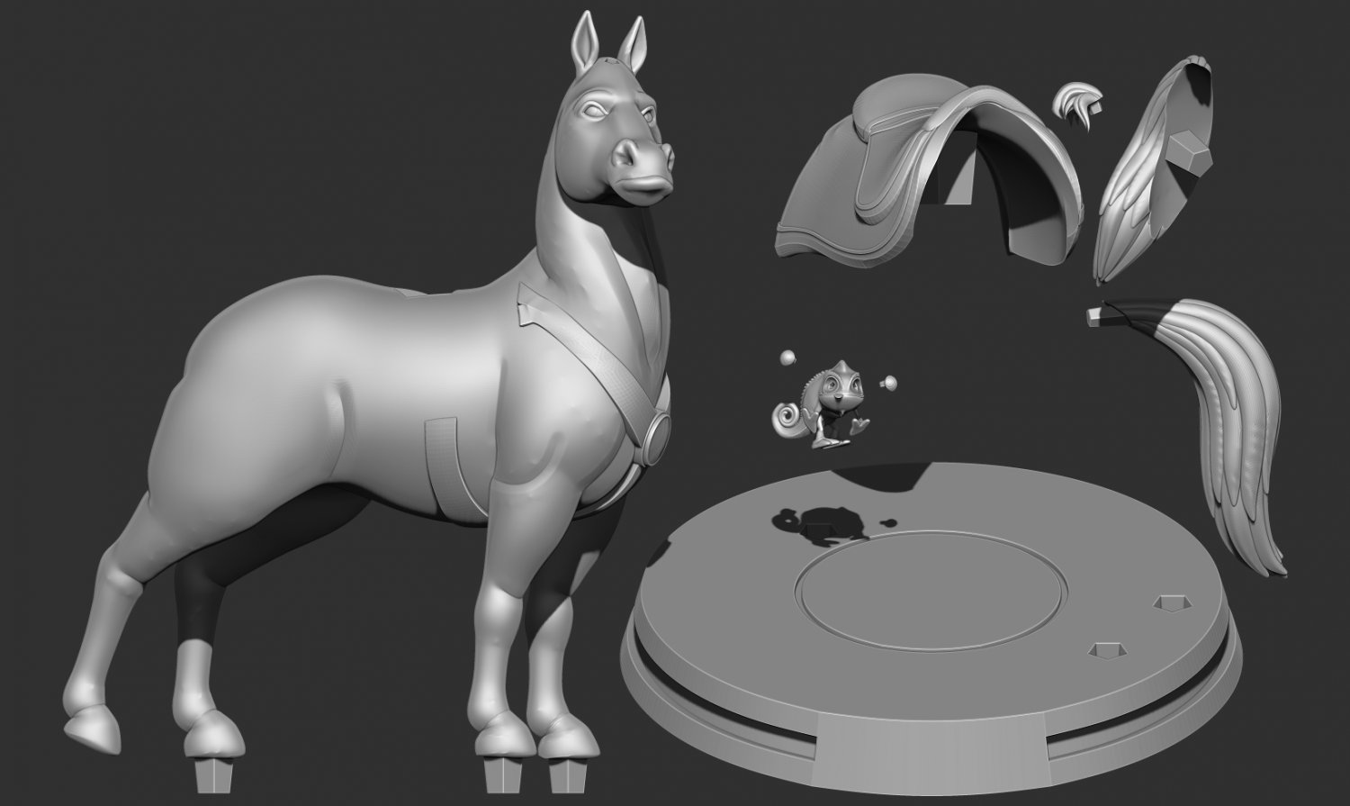 mario - yoshi - lumas - fanart 3D Print Model in Animals 3DExport