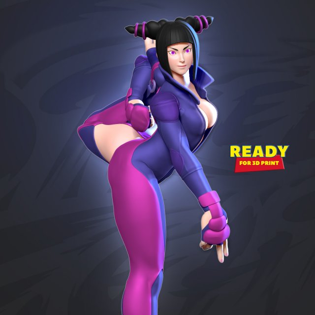 juri han - street fighter fanart 3D Druckmodell .c4d .max .obj .3ds .fbx .stl .blend