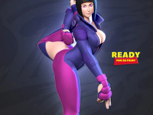 Juri Han - fanart de lutador de rua Modelo de Impressão 3D