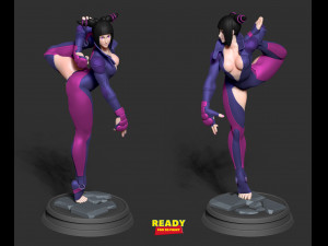 juri han - street fighter fanart 3D Druckmodell