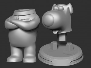 brian griffin - family guy fanart 3D Print Model