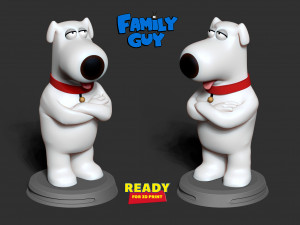 brian griffin - family guy fanart 3D Print Model