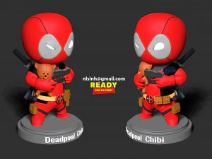 Chibi Deadpool Modèles 3D en vedette