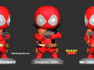 Deadpool chibi Modelo de impresión 3D