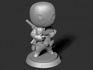 Chibi Deadpool Modèles 3D en vedette