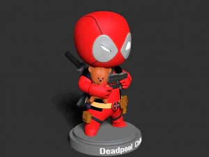 Chibi Deadpool Modèles 3D en vedette