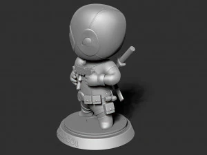 Chibi Deadpool Modèles 3D en vedette