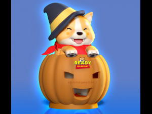 Shiba - Halloween season 3D 打印模型