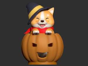 Shiba - Halloween season 3D 打印模型