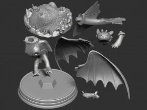 toothless fanart 3D Print Model