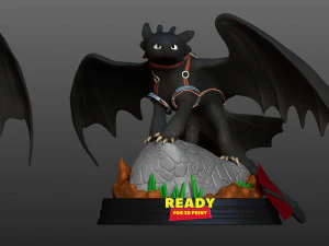 toothless fanart 3D Print Model