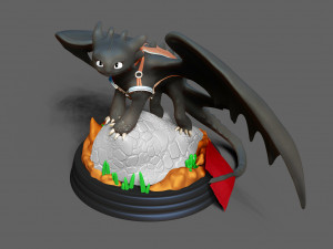toothless fanart 3D 프린트 모델