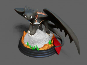 toothless fanart 3D Print Model