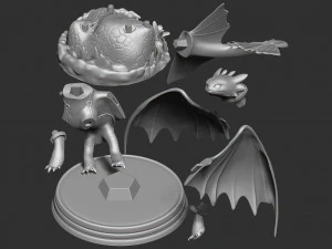 toothless fanart 3D Print Model