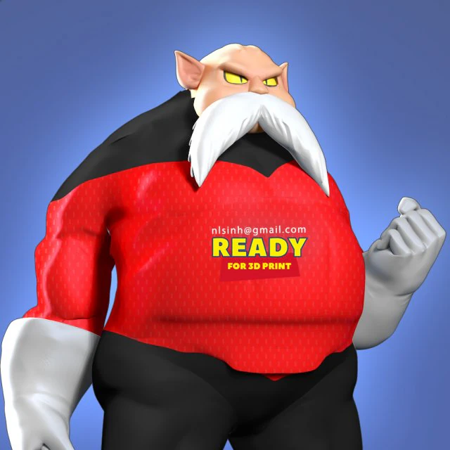 Toppo &ndash; Dragonball-Fanart 3D Druckmodell .c4d .max .obj .3ds .fbx .stl .blend 