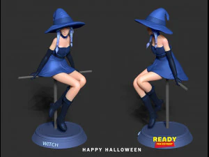 bruxa 3d Modelo de Impressão 3D