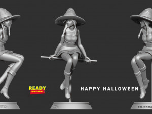 witch 3d 3D Baskı Modeli
