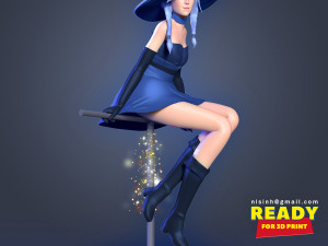 witch 3d 3D Baskı Modeli